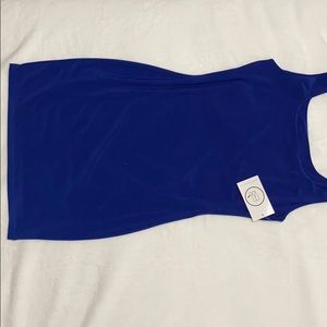 Royal blue mini dress